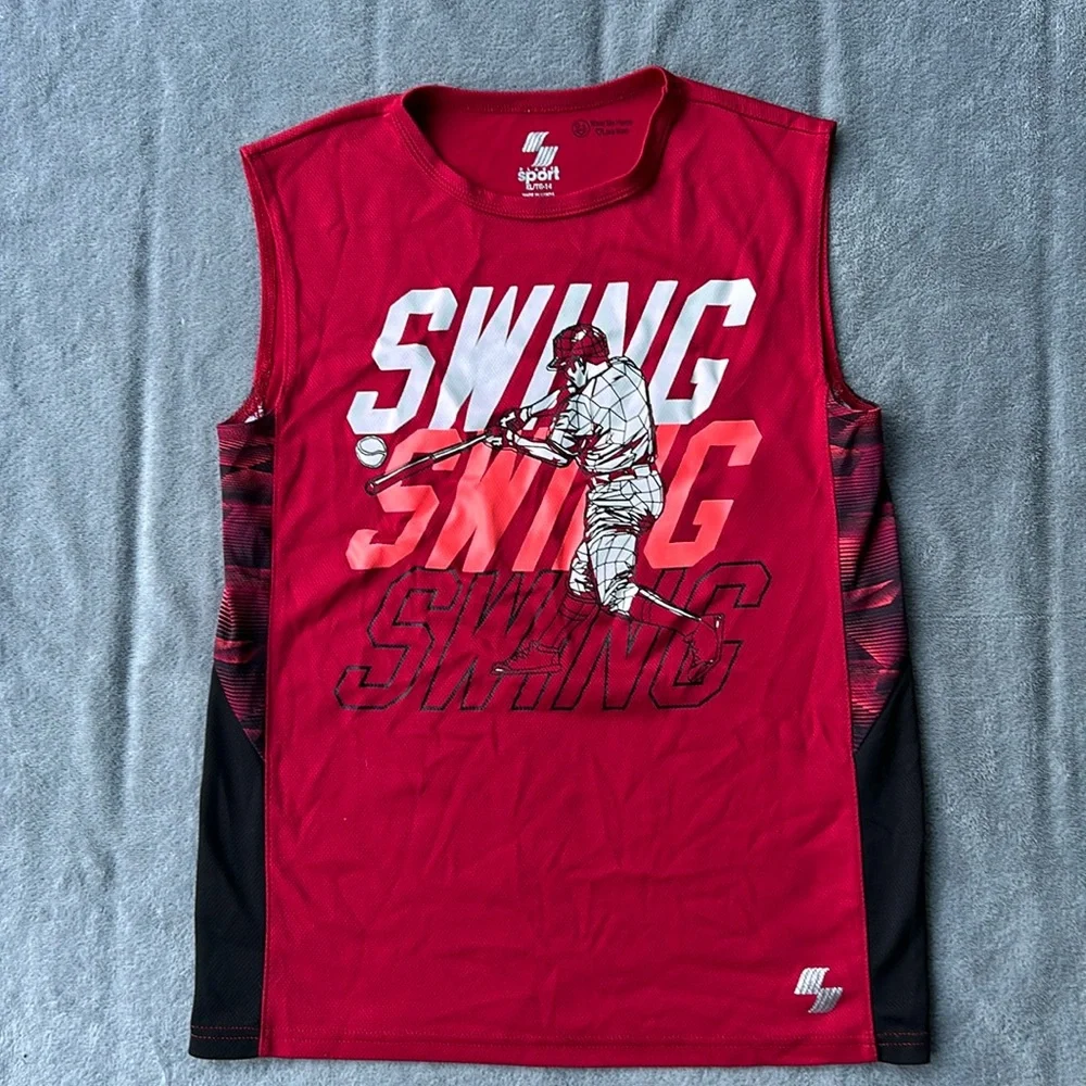 The Children’s Place Boys Graphic Front Athletic Tank Top Size XL/14‎
